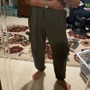 Olive green color pants very comfortable soft material very cute